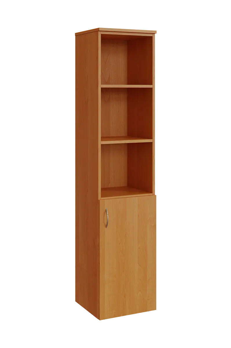 N 5 - 4DN3 kancelářská skříň, 1-dveřová/nika, pravá, 1800x400x400, olše jantar